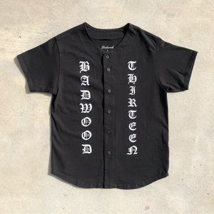 Original Badwood Thirteen Button Down Black Jersey - Size Small